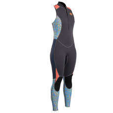 Gul Ladies Surflite 2mm Long Jane Wetsuit - Graphite/Lines