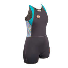 Gul Ladies Surflite 3mm FL Short Jane Wetsuit - Graphite/Teal