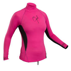 Gul Ladies Swami Long Sleeve Rashvest - Pink/Black