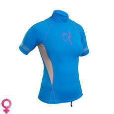 Gul Ladies Swami Short Sleeve Rashvest - Blue/Silver Gul Ladies Swami Short Sleeve Rashvest - Blue/Silver