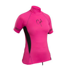 Gul Ladies Swami Short Sleeve Rashvest - Pink/Black