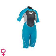 Gul Womens RESPONSE 3/2mm Shorty Wetsuit - Turquoise/Silver Gul Womens RESPONSE 3/2mm Shorty Wetsuit - Turquoise/Silver