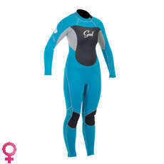 Gul Womens RESPONSE 3/2mm Blindstitch Steamer Wetsuit - Turquoise/Silver Gul Womens RESPONSE 3/2mm Blindstitch Steamer Wetsuit - Turquoise/Silver