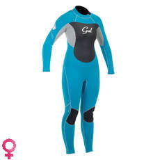 Gul Womens RESPONSE 4/3mm Blindstitch Steamer Wetsuit - Turquoise/Silver Gul Womens RESPONSE 4/3mm Blindstitch Steamer Wetsuit - Turquoise/Silver