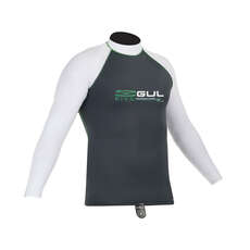 Gul Riva Mens Long Sleeve Rashguard  - Gunmetal/White