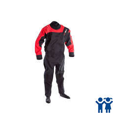 Gul Junior SHADOW Front Zip Drysuit  - Black/Red