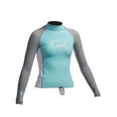 Gul Surf Junior Girls Long Sleeve Rashguard  - Glacier/White