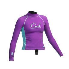 Gul Surf Junior Girls Long Sleeve Rashguard - Iris/Glacier