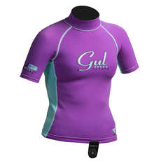 Gul Surf Junior Girls Short Sleeve Rashguard - Iris/Glacier Gul Surf Junior Girls Short Sleeve Rashguard - Iris/Glacier