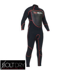 Gul VORTEX 3/2mm Blindstitch Steamer Wetsuit  - Black/Red