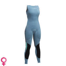 Gul Women Code Zero 1mm BS Long Jane Wetsuit - Pewter/Blue Gul Women Code Zero 1mm BS Long Jane Wetsuit - Pewter/Blue