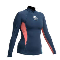 Gul Womens Swami F/L Long Sleeve Rashguard - Navy/Coral Gul Womens Swami F/L Long Sleeve Rashguard - Navy/Coral