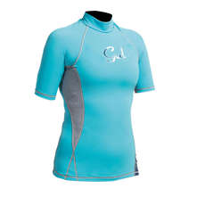 Gul Womens Swami F/L Short Sleeve Rashguard - Turquoise/Marl Gul Womens Swami F/L Short Sleeve Rashguard - Turquoise/Marl