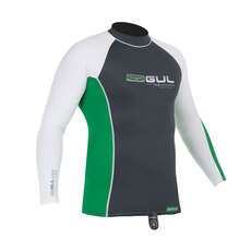 Gul XOLA Mens Long Sleeve Rashguard - Gunmetal/Green Gul XOLA Mens Long Sleeve Rashguard - Gunmetal/Green