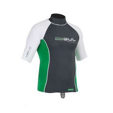 Gul XOLA Mens Short Sleeve Rashguard - Gunmetal/Green Gul XOLA Mens Short Sleeve Rashguard - Gunmetal/Green