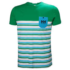 Helly Hansen Fjord T-Shirt - Pepper Green Stripes