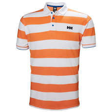 Helly Hansen Marstrand Polo - Blaze Orange Stripe