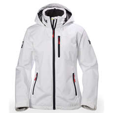 Helly Hansen Womens Crew Hooded Jacket - White Helly Hansen Womens Crew Hooded Jacket - White