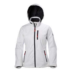 Helly Hansen Womens Crew Hooded Midlayer Jacket - White Helly Hansen Womens Crew Hooded Midlayer Jacket - White