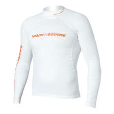 Magic Marine Cube Long Sleeve Rash Vest - White Magic Marine Cube Long Sleeve Rash Vest - White