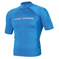 Magic Marine Cube Rash Vest / Guard Short Sleeve Men - Blue