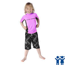 Magic Marine Cube Rash Vest / Guard Short Sleeve Kids - Pink