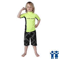 Magic Marine Cube Rash Vest / Guard Short Sleeve Kids - Yellow