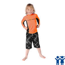 Magic Marine Junior Cube Long Sleeve Rash Vest - Orange Magic Marine Junior Cube Long Sleeve Rash Vest - Orange