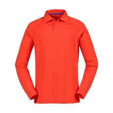 Musto Evolution Sunblock Long Sleeve Polo - Fire Orange