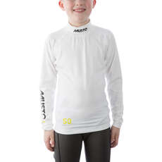 Musto Youth Championship Sunblock Long Sleeve Rash Guard 2023 - White