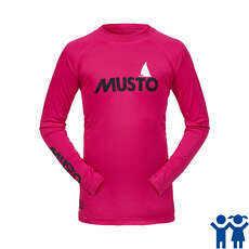Musto Youth Insignia UV Fast Dry Rash Guard - Cerise