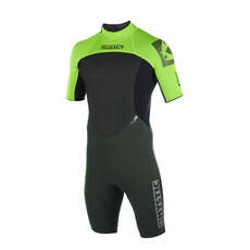 Mystic Brand 3/2mm Back-Zip Flatlock Shorty Wetsuit - Teal