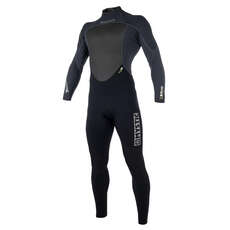 Mystic Brand 3/2mm Back-Zip Flatlock Wetsuit - Black