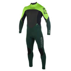 Mystic Brand 3/2mm Back-Zip Flatlock Wetsuit - Teal