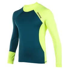 Mystic Crossfire Long-Sleeve Rash Vest - Lime
