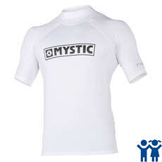 Mystic Juniors Star Short-Sleeve Rashvest - White
