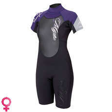 Mystic Womens Star 3/2 Shorty Kitesurfing Wetsuit 2014 - BLK/PUR Mystic Womens Star 3/2 Shorty Kitesurfing Wetsuit 2014 - BLK/PUR