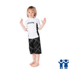 Mystic Star Short Sleeve Kitesurfing Kids Rashvest - White Mystic Star Short Sleeve Kitesurfing Kids Rashvest - White