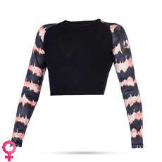 Mystic SUP Dazzled Women Long Sleeve Rash Vest Croptop - Pink