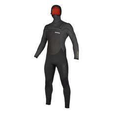 Mystic Voltt Hooded 6/4/3mm Front-Zip Fullsuit Wetsuit - Black
