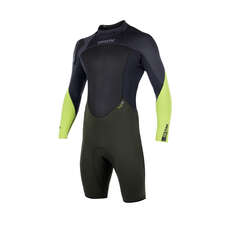 Mystic Star 3/2 B-Zip Flatlock Longarm Shorty Wetsuit - Army