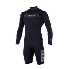 Mystic Star 3/2 Double FZ Longarm Shorty Wetsuit - Black/White