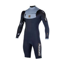 Mystic Stone 3/2 Double FZ Longarm Shorty Wetsuit - Navy