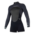 Mystic Womens Brand 3/2mm Back-Zip Longarm Shorty Wetsuit - Black