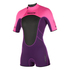Mystic Womens Brand 3/2mm BZip Flatlock Shorty Wetsuit - Purple