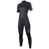 Mystic Womens Brand 3/2mm Shortarm Back-Zip Wetsuit - Black