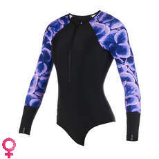 Mystic Womens Dazzled Longarm Lycra Rash Suit - Purple