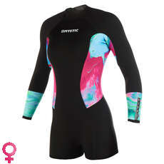 Mystic Womens Diva 3/2mm BZip Longarm Shorty Wetsuit - Aurora