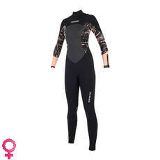 Mystic Womens Diva 5/3mm Double Front-Zip Wetsuit - Black/Pink
