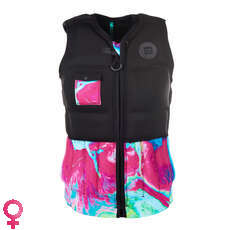 Mystic Womens Diva Front-Zip Wake Impact Vest - Aurora Mystic Womens Diva Front-Zip Wake Impact Vest - Aurora